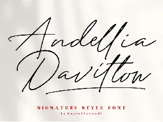 Andellia Davilton - Signature Style Font