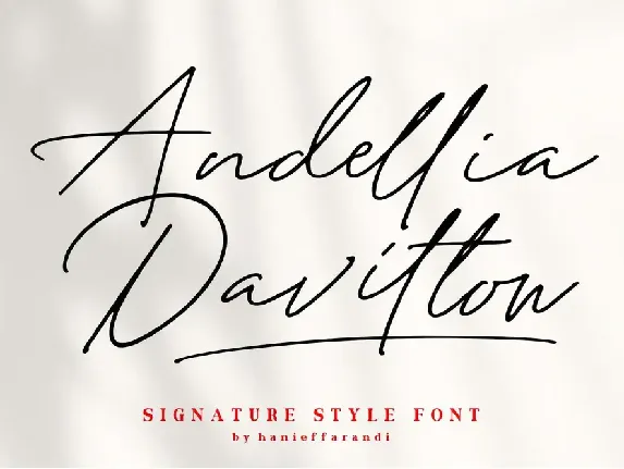 Andellia Davilton - Signature Style Font