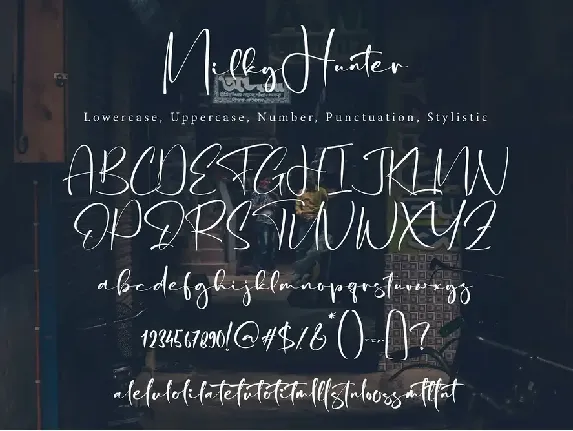 Milky Hunter font