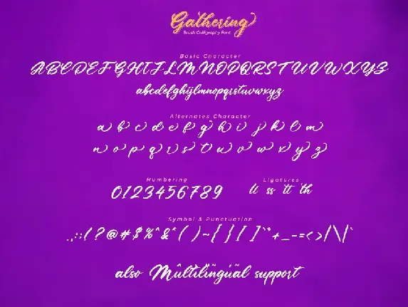 Gathering-Brush Font