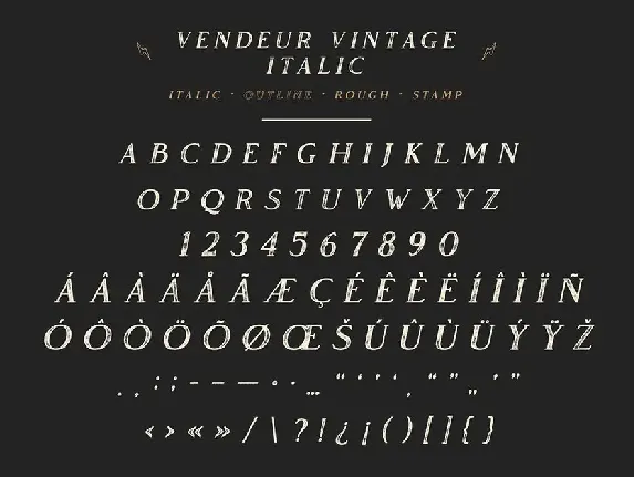 Vendeur Vintage Font Family | 8 Fonts