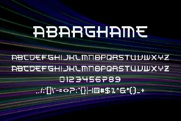 Abarghame font