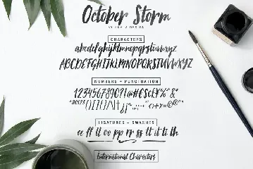 Modern brush font - October Storm