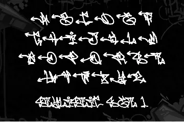 Phantom Urbanism - Monoline Arrow Graffiti font