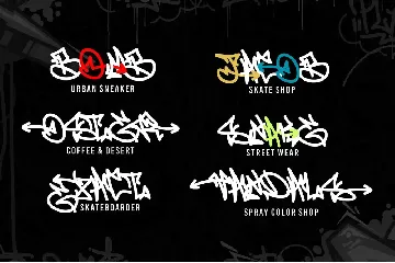 Phantom Urbanism - Monoline Arrow Graffiti font