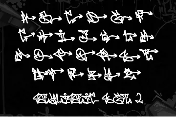 Phantom Urbanism - Monoline Arrow Graffiti font