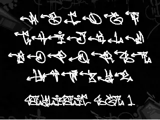 Phantom Urbanism - Monoline Arrow Graffiti font