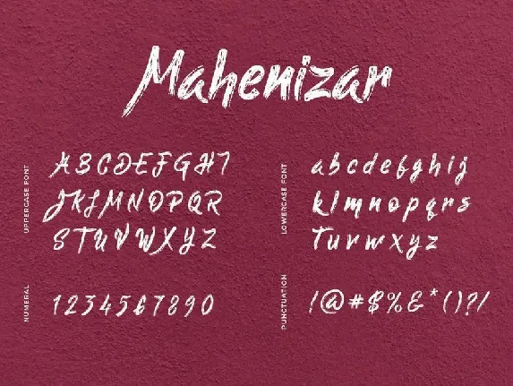 Mahenizar Brush Handwritten Font