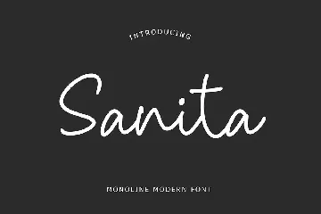 Sanita Monoline Modern Font