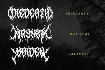 Rusuck - Death metal font