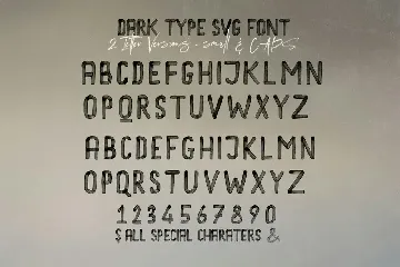 Dark Type Brush & SVG Font