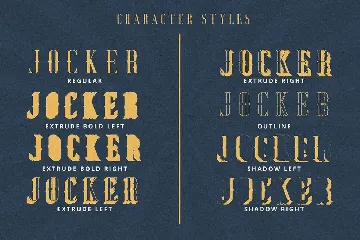 Jocker - Vintage Serif Font Family (8 Fonts)