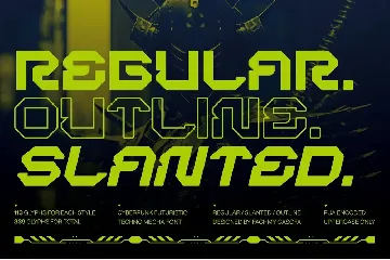 BERGAN - Futuristic Cyberpunk Display Font