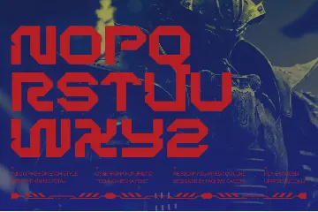 BERGAN - Futuristic Cyberpunk Display Font