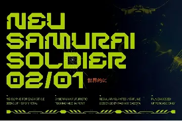 BERGAN - Futuristic Cyberpunk Display Font