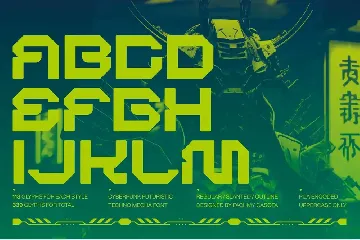 BERGAN - Futuristic Cyberpunk Display Font