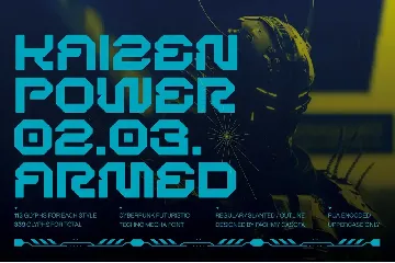 BERGAN - Futuristic Cyberpunk Display Font