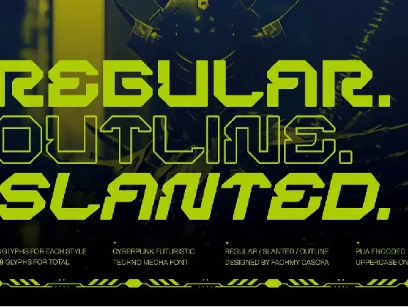 BERGAN - Futuristic Cyberpunk Display Font