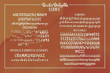 Becks Delights font