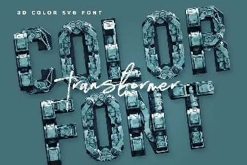 Futuristic Transformer - 3D Color SVG Font