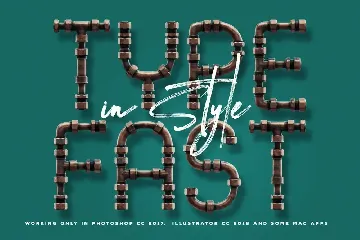 Copper Pipes 2 - 3D Color SVG Font