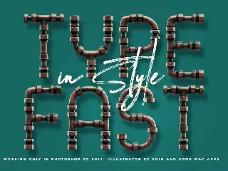 Copper Pipes 2 - 3D Color SVG Font