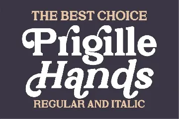 Prigille Hands Serif Font