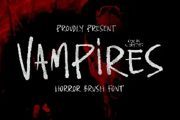 Vampires Horror Brush Font