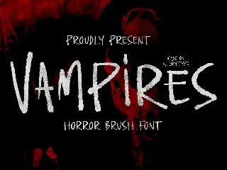 Vampires Horror Brush Font