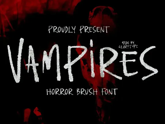 Vampires Horror Brush Font