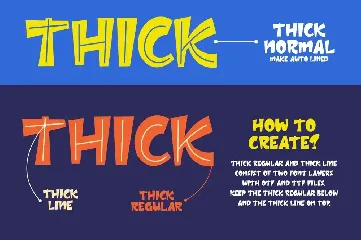 Thick | Playfull Layered Font