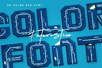 Futuristico - 3D Color SVG Font