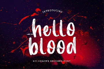 Hello Blood Helloween Brush Font