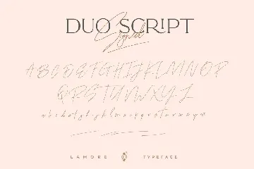 The Lamore Sans & Script Typeface- Regular Version font