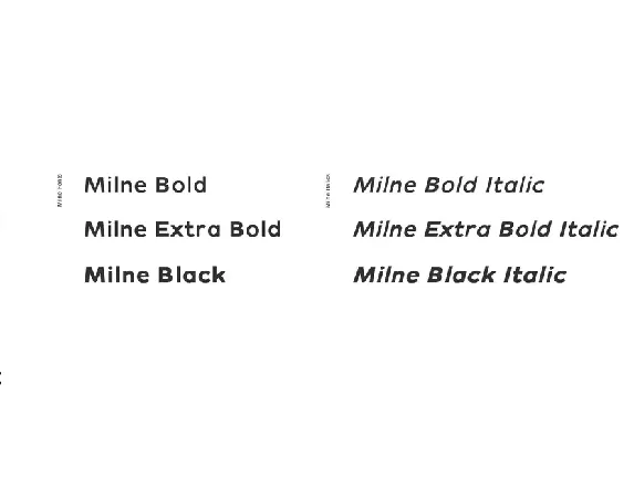 Milne - A Bold Sans Serif font