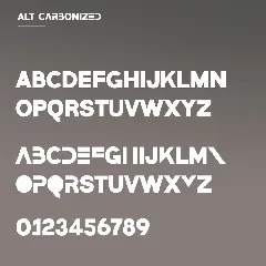 Carbonized font