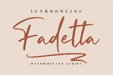 Fadetta Signature Script font