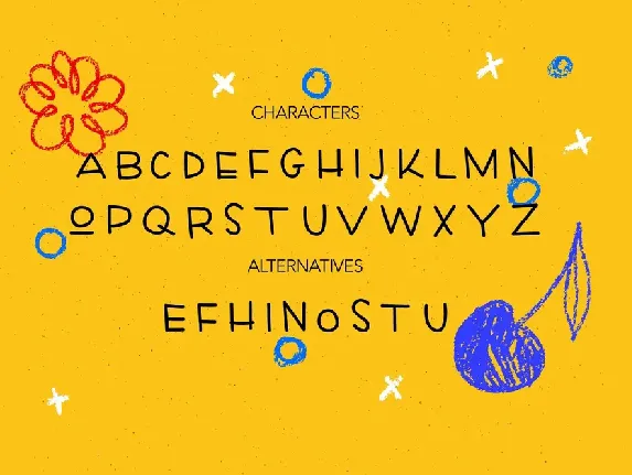 Crayon - playful handmade font