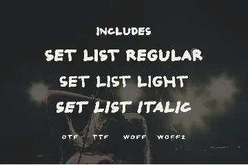 Set List font