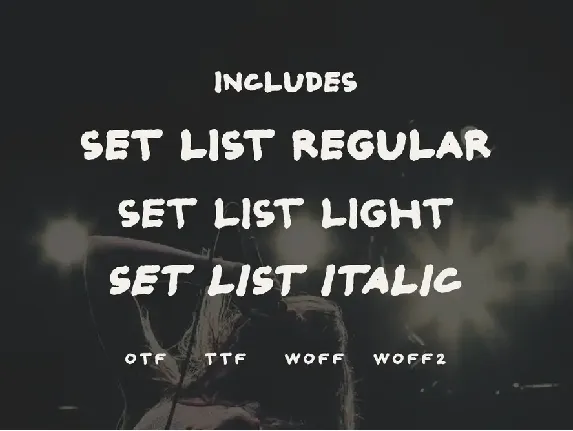 Set List font