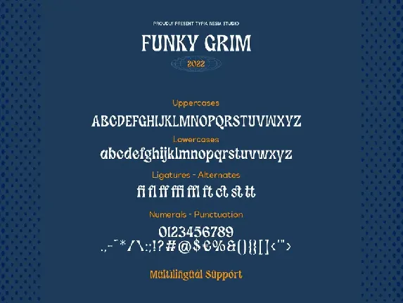 Funky Grim - Playful Pop Retro Horror Display Font