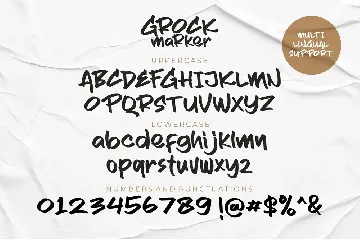 Grock Marker - Stylish Brush Marker Font