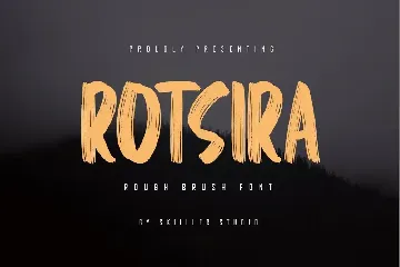 Rotsira - Rough Brush Font