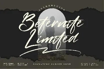 Beternite Limited Signature font