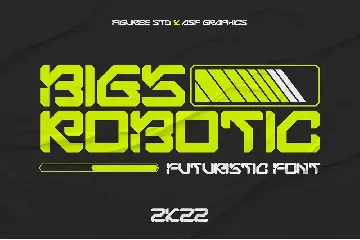 Bigs Robotic - Simple Futuristic Font