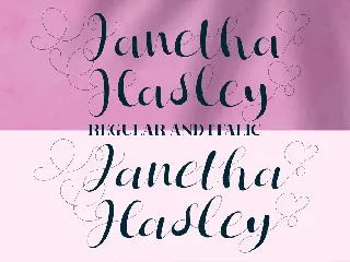 Janetha Hasley Script font