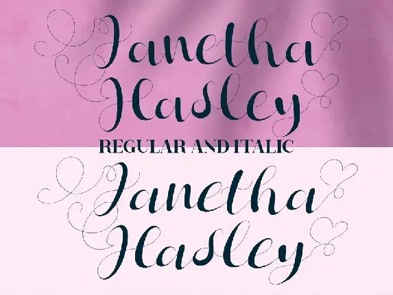 Janetha Hasley Script font