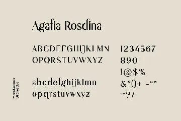 Agafia Rosdina Modern Serif Font