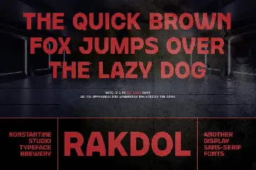 Rakdol - Display Sans Serif Fonts