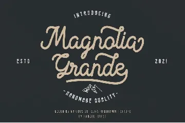 Magnolia Grande - Monoline Script Font